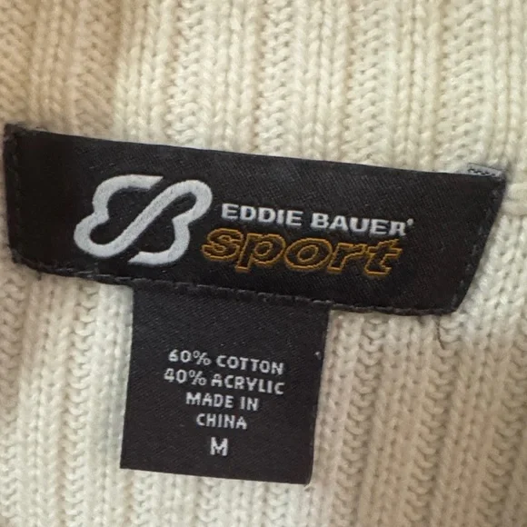 Bauer Cream Ribbed Zip-Up Sweater - Picture 4 of 5